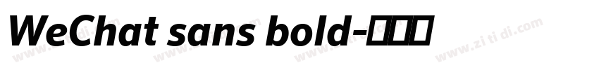 WeChat sans bold字体转换